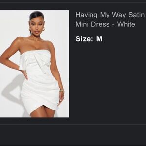 White Satin Mini Dress